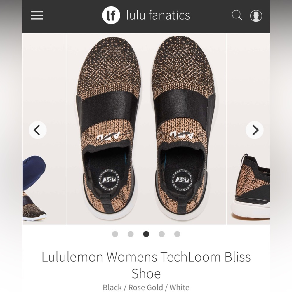 APL Techlopm Bliss x Lululemon Black & Gold size 8